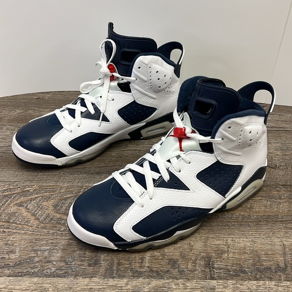 Air Jordan 6 Retro “Olympic” White Midnight Navy Varsity Red – Men’s Size 10 main image 9